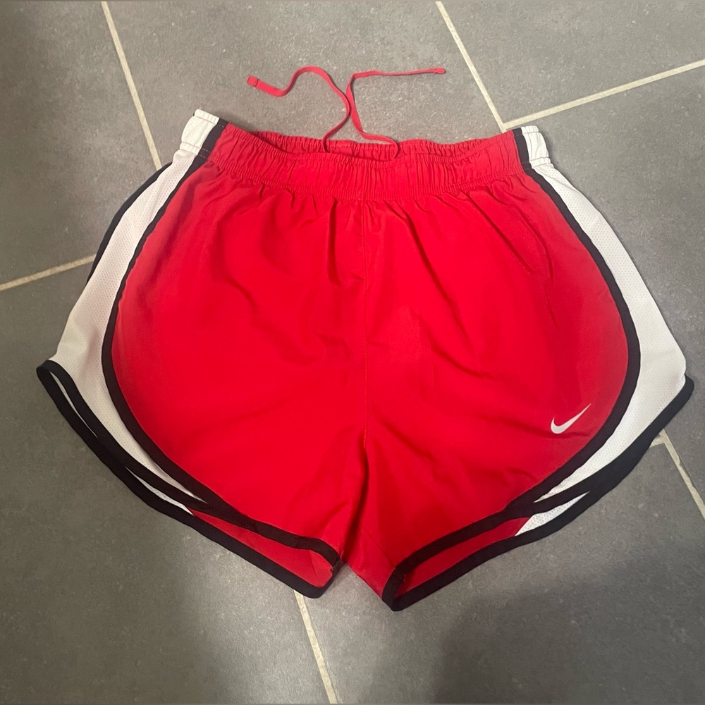 Nike Athletic dri fit red shorts. Lined. Small